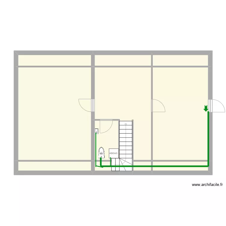 DAVID/GAUCHER - ETAGE &eacute;vacuation. Plan de 