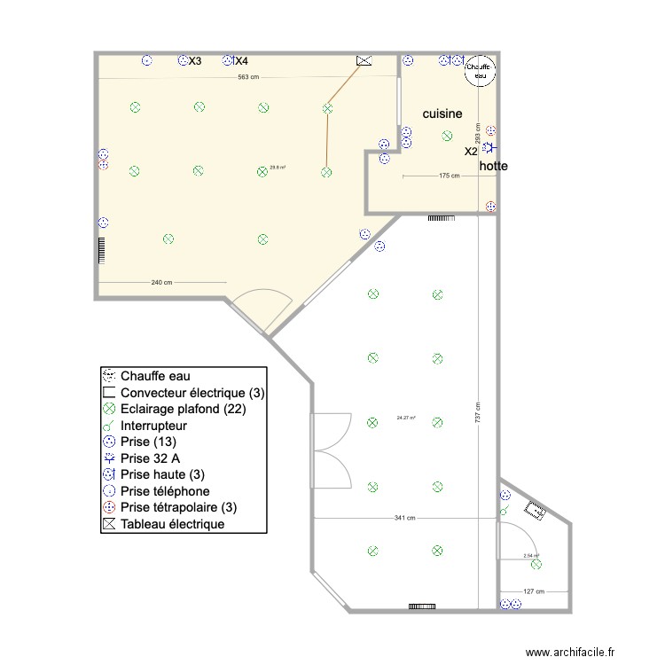 Plan élec madeleine. Plan de 0 pièce et 0 m2