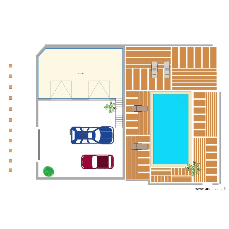 Garage bas terrain. Plan de 0 pièce et 0 m2