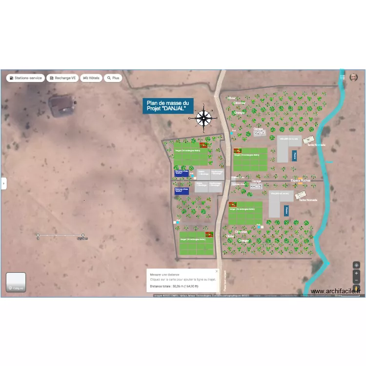 Plan de masse Projet Danjal v1. Plan de 