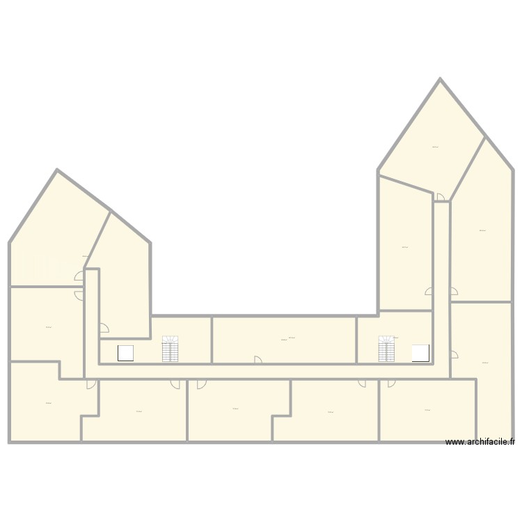 JG est. Plan de 15 pièces et 1210 m2