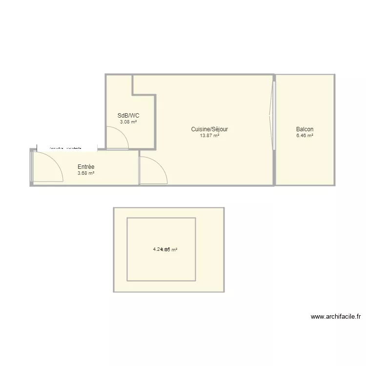 Cahors 46 Residence Alix. Plan de 