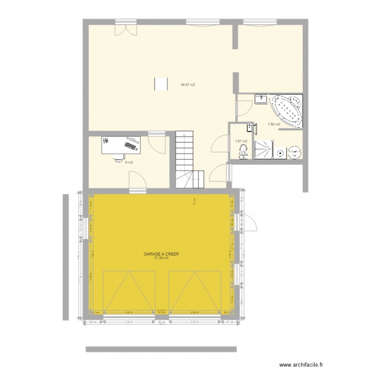 plan avec extension garage 290316. Plan de 0 pièce et 0 m2