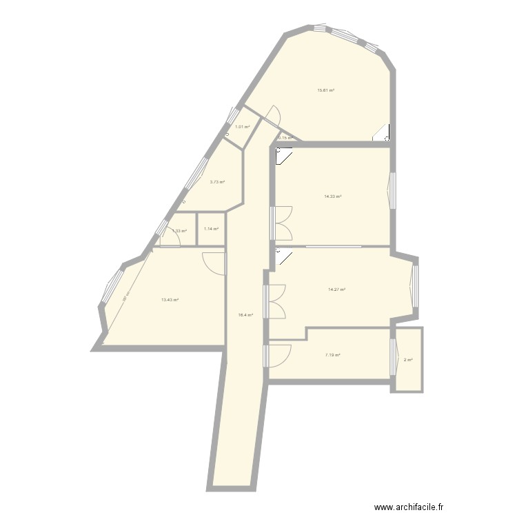 tolbiac 13eme actuel corrigé. Plan de 0 pièce et 0 m2