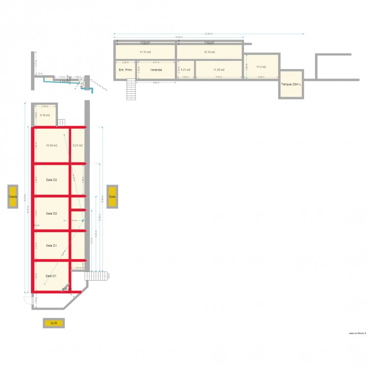 Plano Agua. Plan de 0 pièce et 0 m2