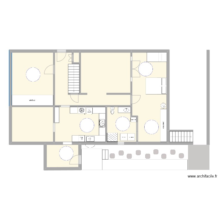croquis rez-de-chaussée. Plan de 0 pièce et 0 m2