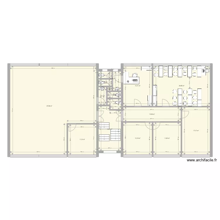 R+2 Guillemin projet. Plan de 