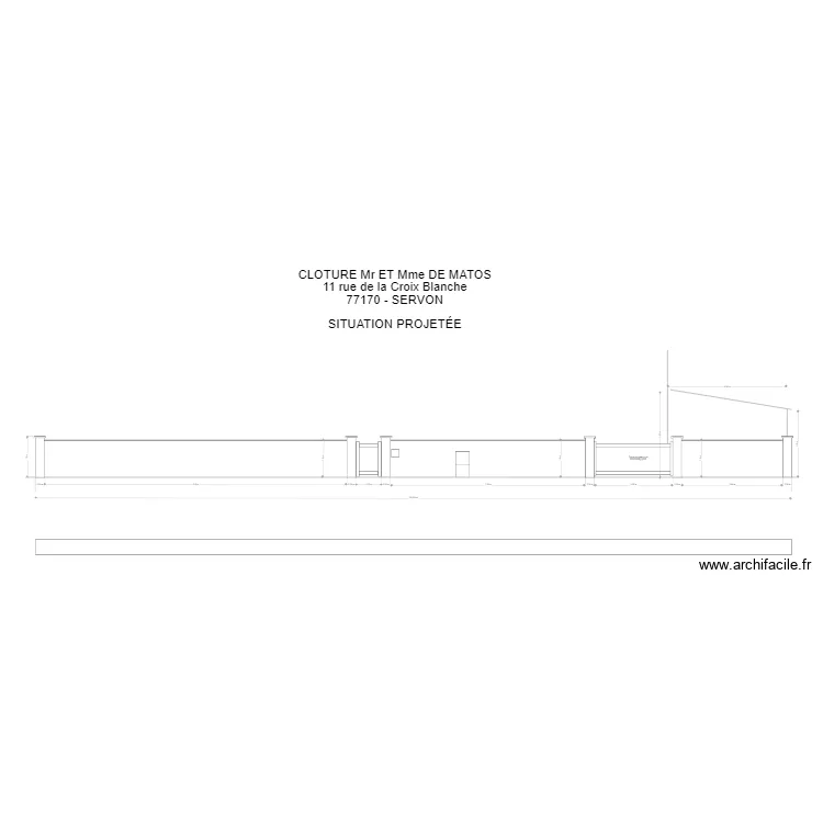 Cloture SEB Projet&eacute;e. Plan de 