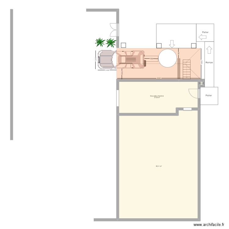 objectif 2. Plan de 3 pièces et 123 m2