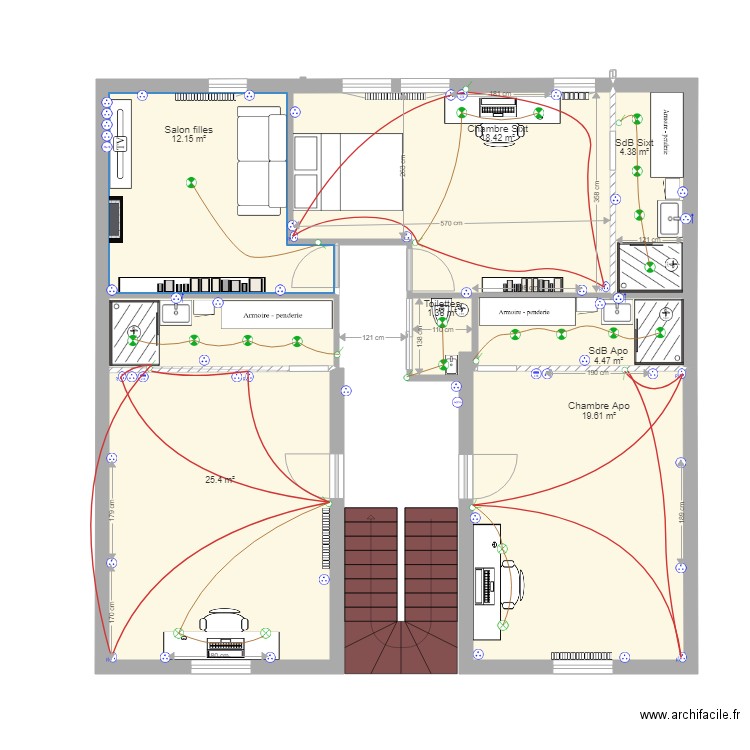 2ème étage V11 nov 18. Plan de 0 pièce et 0 m2