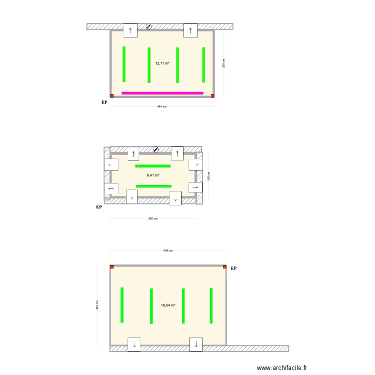 Bruno TORCATO. Plan de 3 pièces et 35 m2