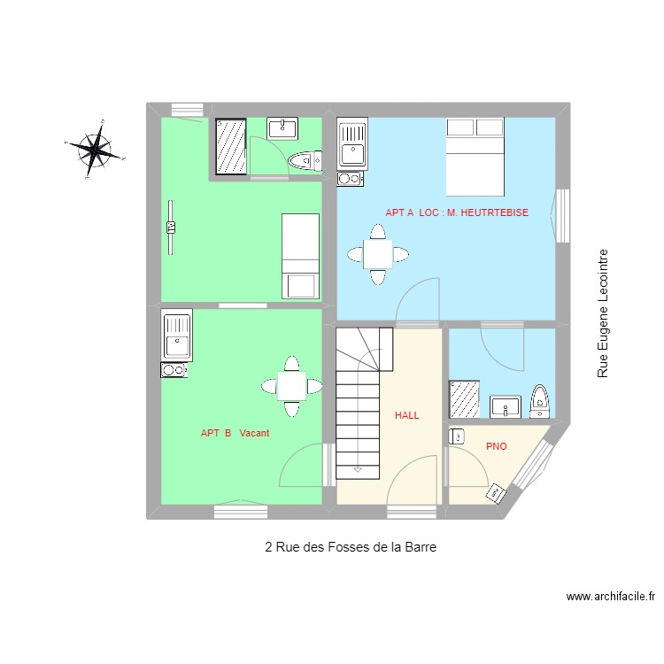 PAVARD. Plan de 19 pièces et 155 m2