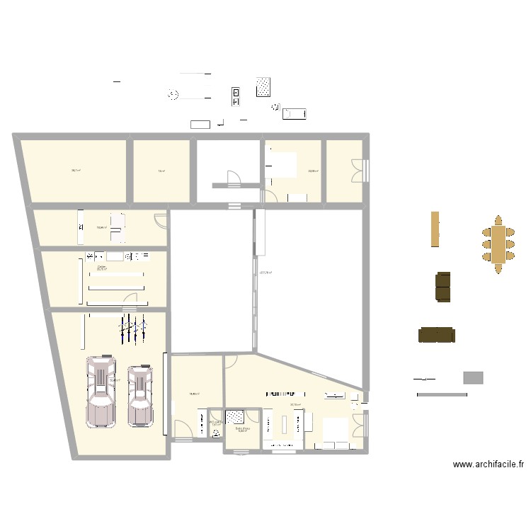 plan 6. Plan de 11 pièces et 349 m2