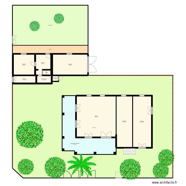 SAVARINO . Plan de 23 pièces et 1118 m2