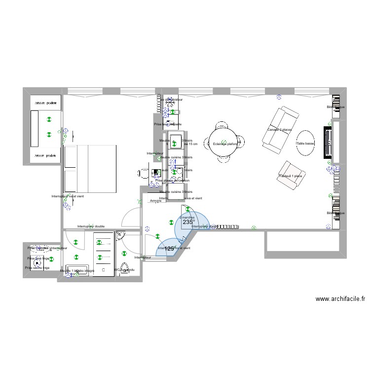 14Beaune_plan elec. Plan de 7 pièces et 63 m2