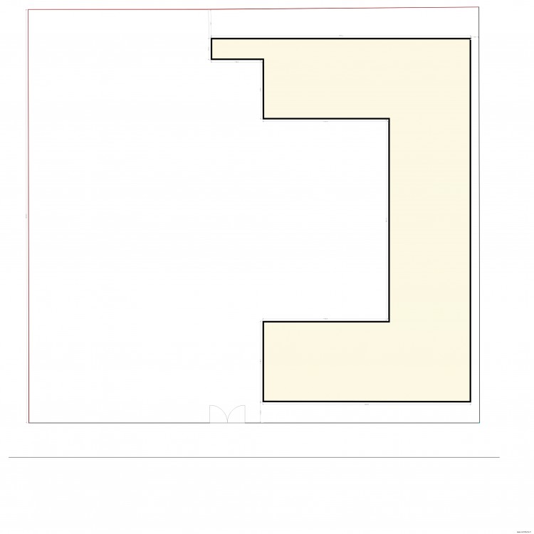 implantation sur terrain. Plan de 0 pièce et 0 m2