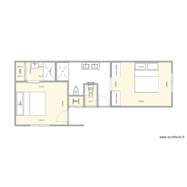 Gougne aménagement 1. Plan de 0 pièce et 0 m2