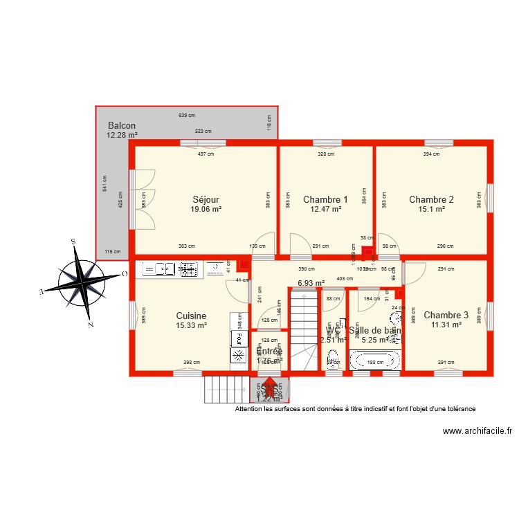 BI 5660 rdc côté. Plan de 0 pièce et 0 m2