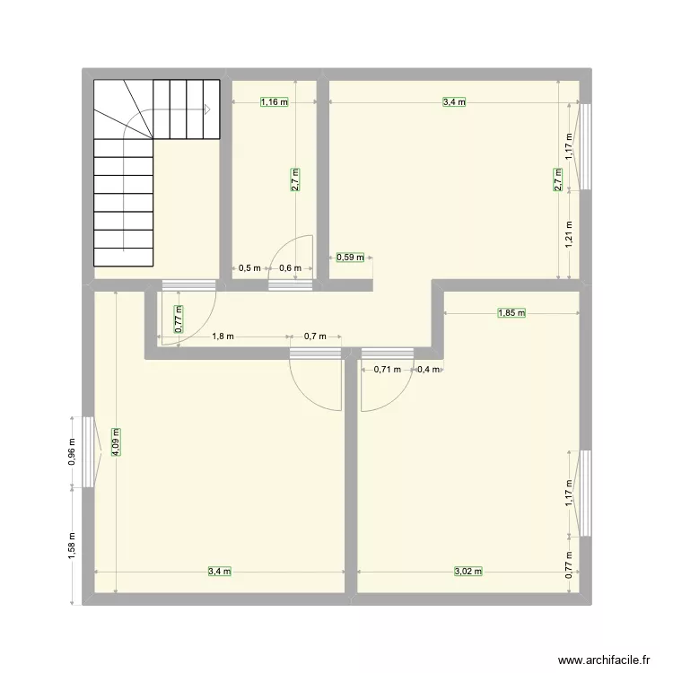 PORT DE PILES 1er etage. Plan de 