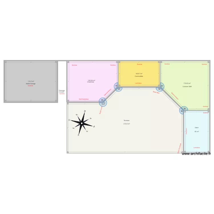 Maison  soleil 01. Plan de 