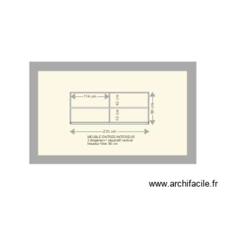 meuble entr&eacute;e int&eacute;rieur. Plan de 