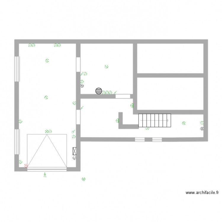 niselli cave. Plan de 4 pièces et 65 m2