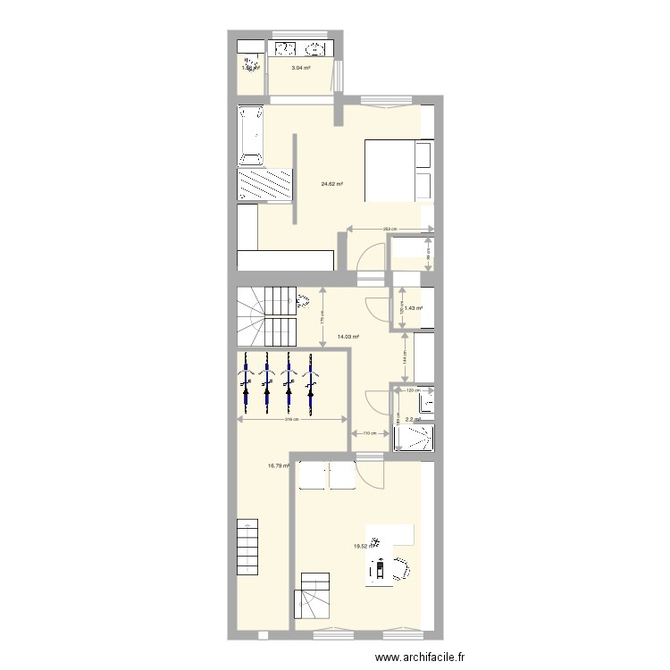 Tabellion Rez semi enterré version 8. Plan de 0 pièce et 0 m2