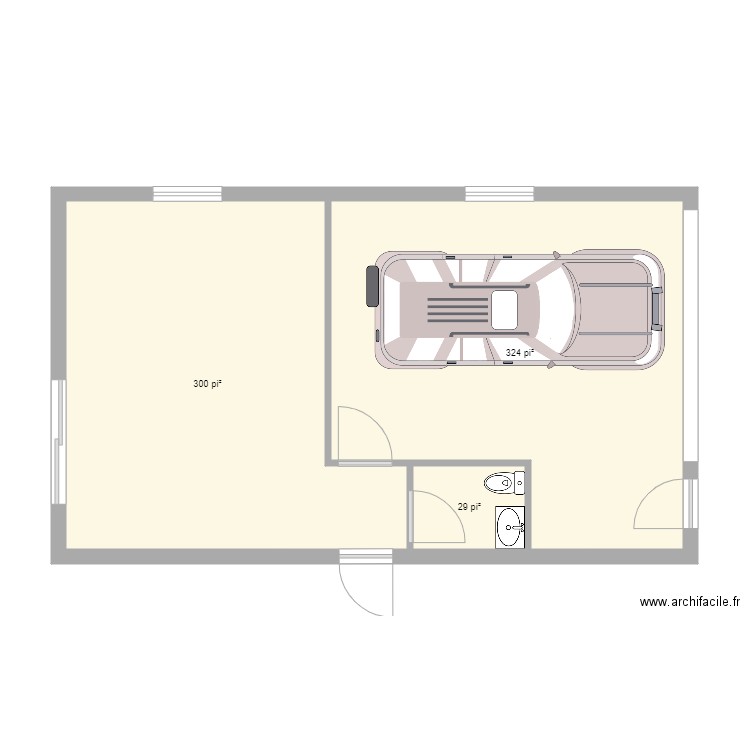 Plan Garage 6. Plan de 0 pièce et 0 m2