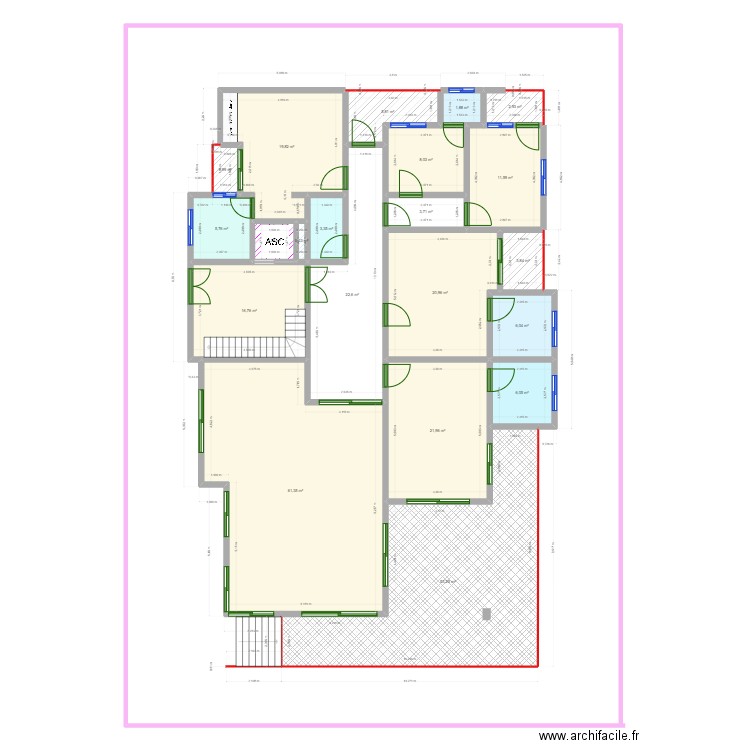 NGUERING_2023_03_22. Plan de 21 pièces et 280 m2