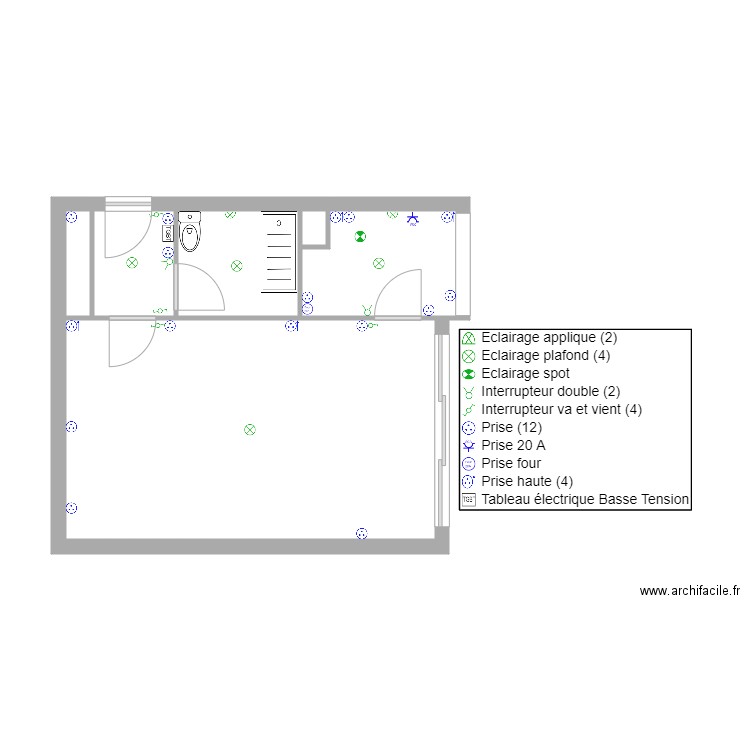 M PAUVERT 1. Plan de 6 pièces et 36 m2