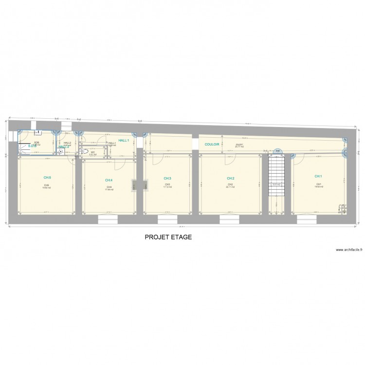 Chainas etage projet. Plan de 0 pièce et 0 m2