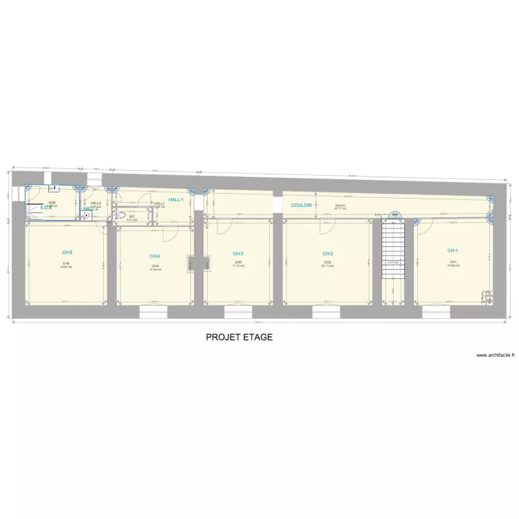 Chainas etage projet. Plan de 