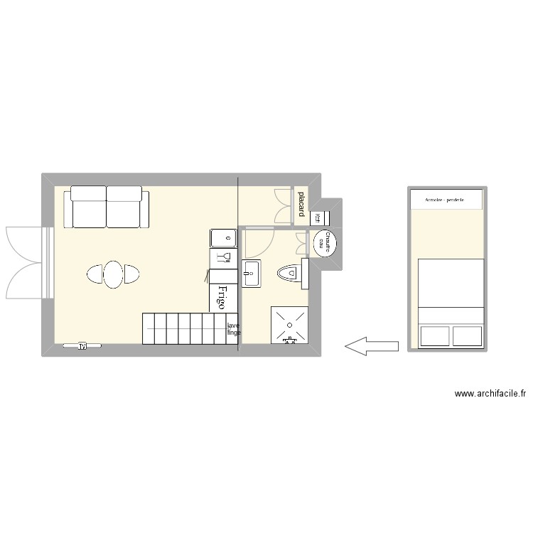 studio tp homes. Plan de 0 pièce et 0 m2