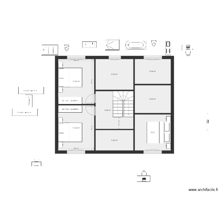 MAISON GENEVIVIEVE R PLUS 1 V3. Plan de 0 pièce et 0 m2