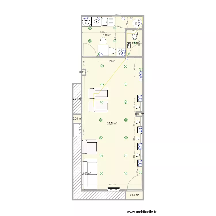 SALON FINAL TRAVAUX ++. Plan de 