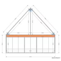 Facade SUD  &eacute;tat projet&eacute; projet 3 avec appentis vitr&eacute;