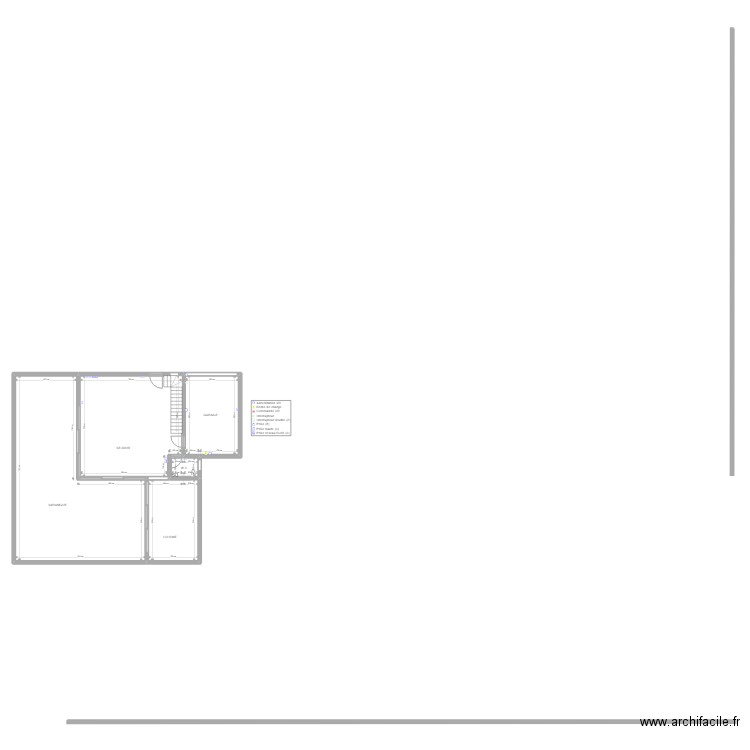 BOURDAIS R+1. Plan de 5 pièces et 180 m2