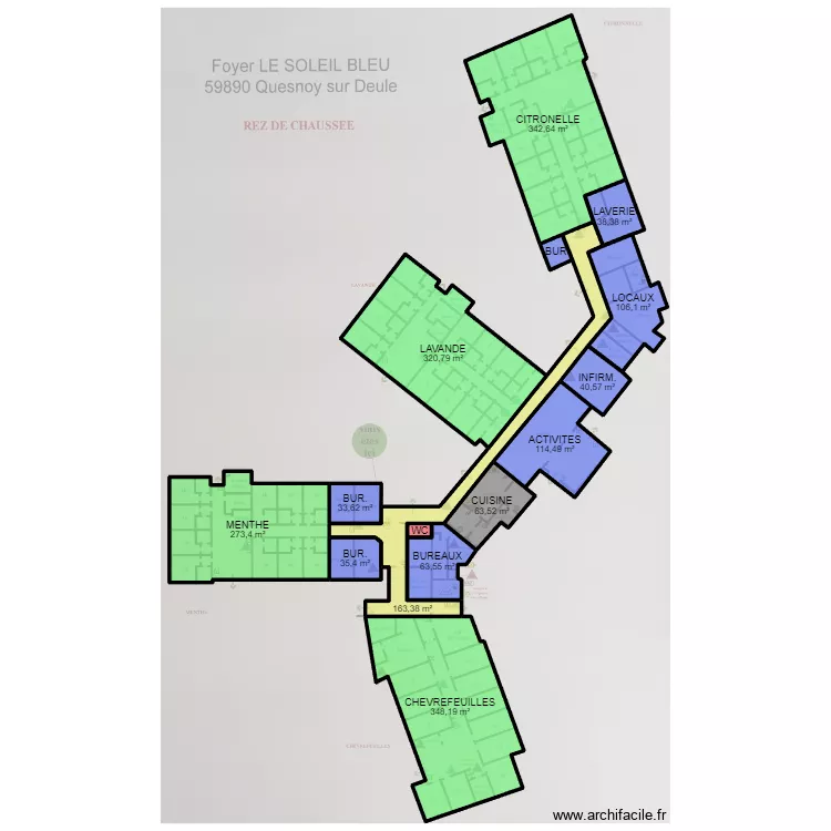 LE SOLEIL BLEU. Plan de 