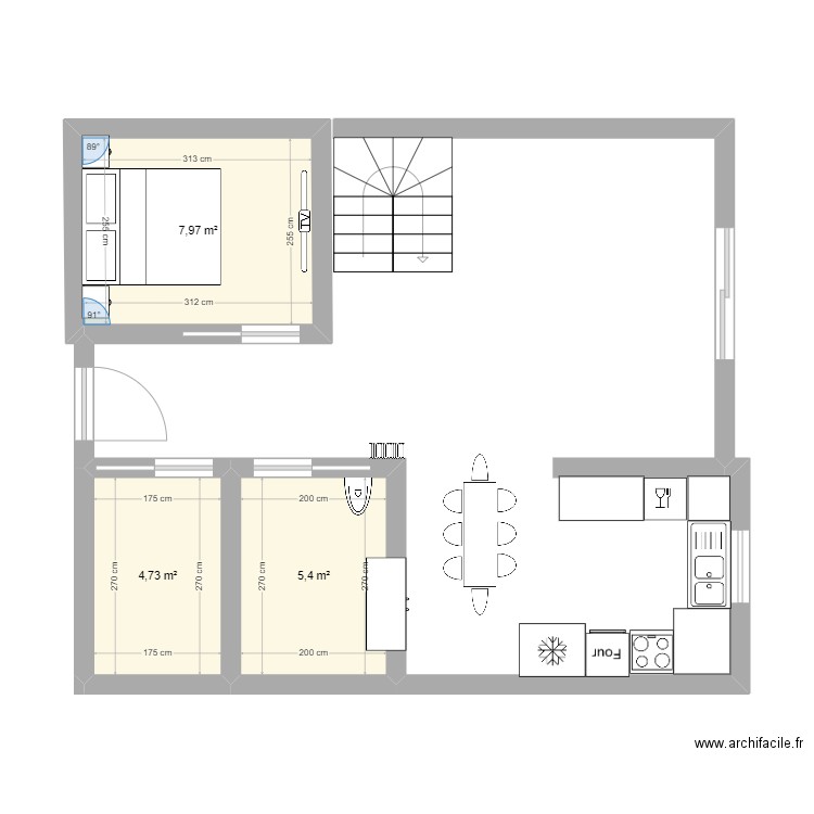 RDC cuisine ouverte. Plan de 0 pièce et 0 m2