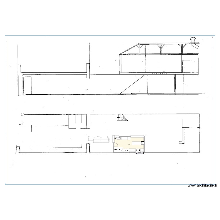 cuisine soma en long. Plan de 0 pièce et 0 m2