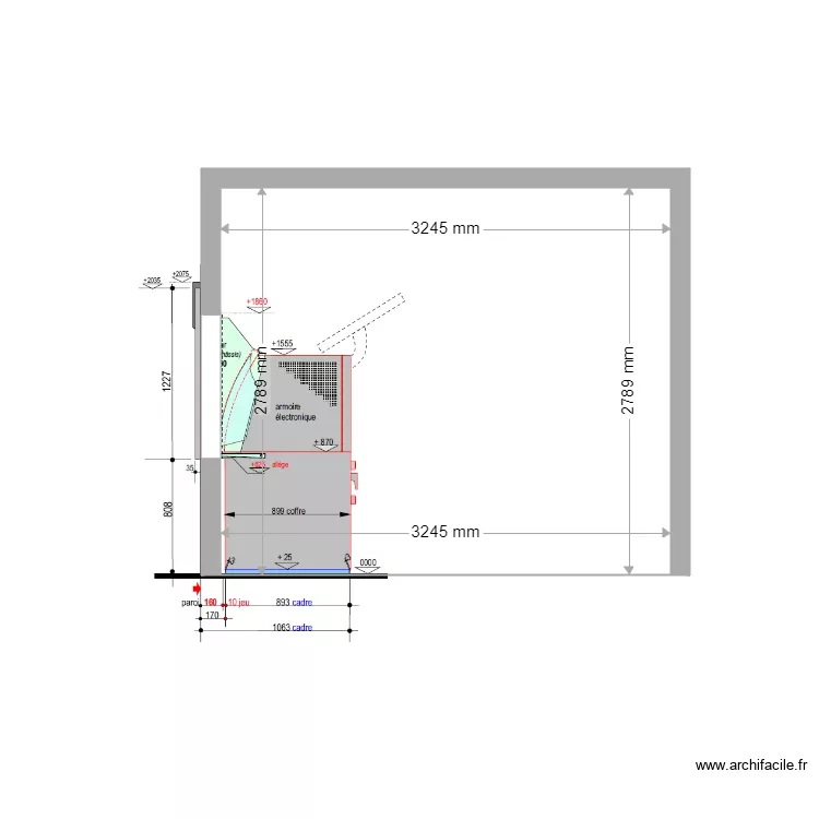COUPE EXISTANT BLAGNAC 2100. Plan de 