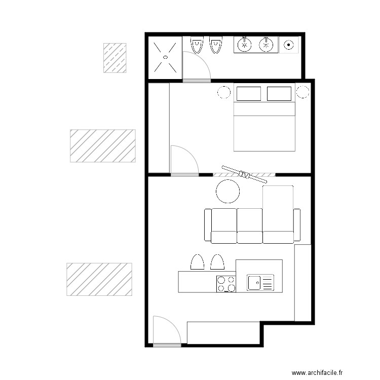 mansarda. Plan de 0 pièce et 0 m2