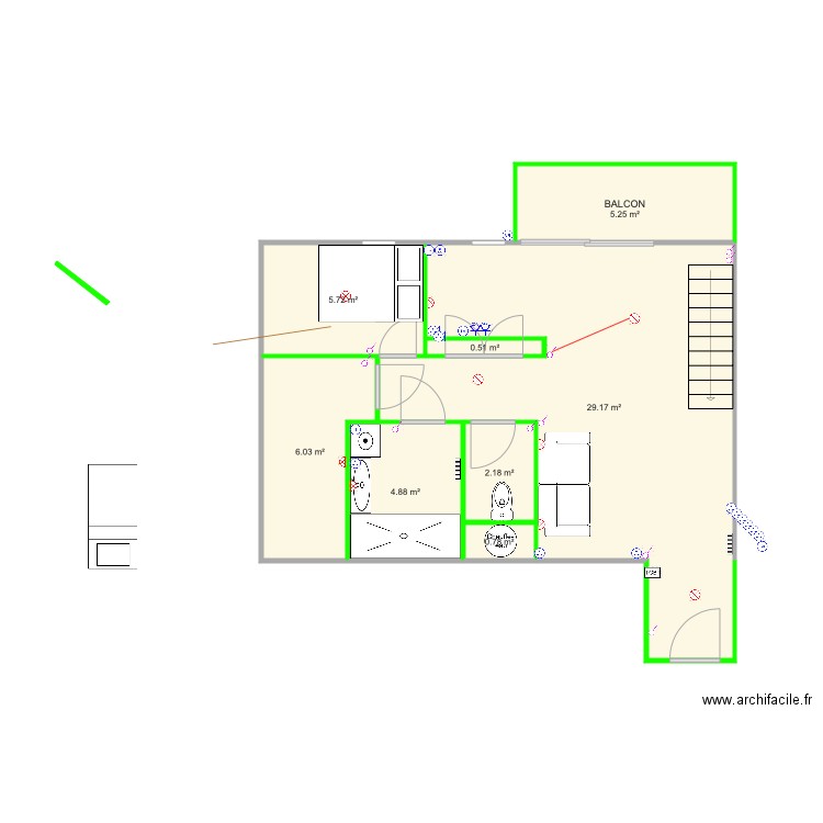 JBN. Plan de 0 pièce et 0 m2