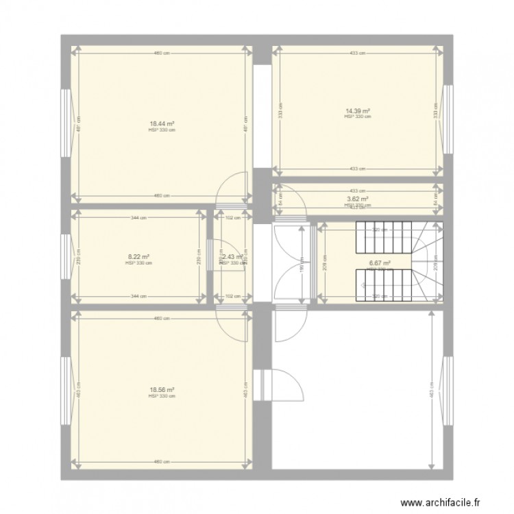 appartement actuel1. Plan de 0 pièce et 0 m2