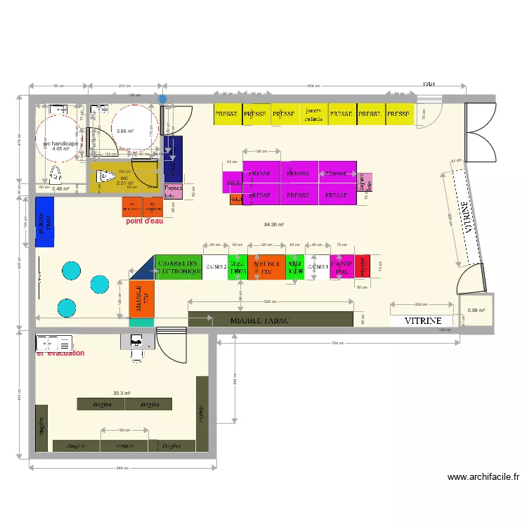 TABAC LE NEW S CC LE COL VERT AMIENS . Plan de 