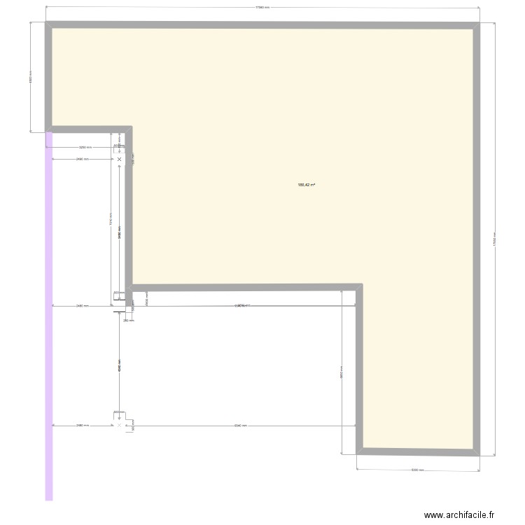 LOMBARD. Plan de 1 pièce et 186 m2