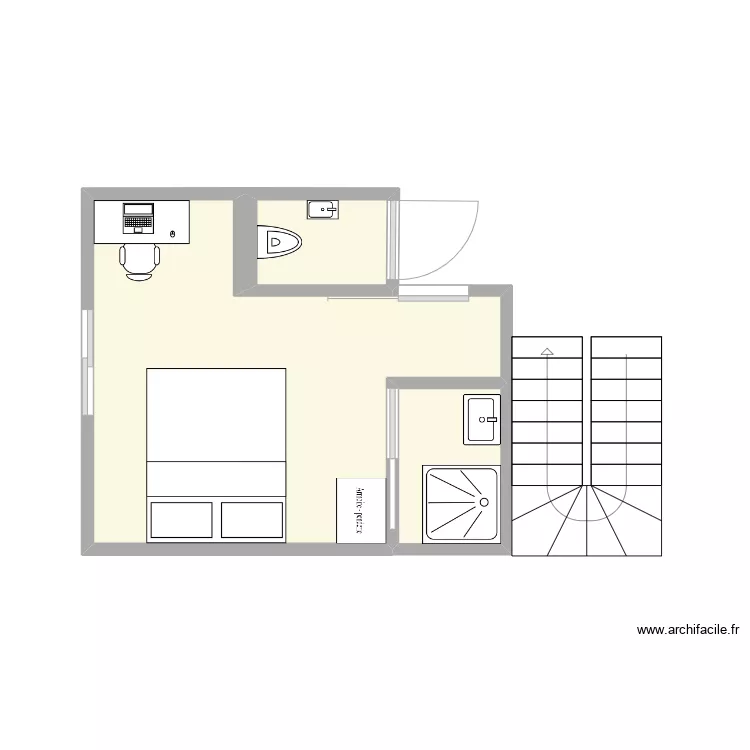 Chambre d'amis v2. Plan de 