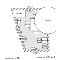 terrasse avec mobilier