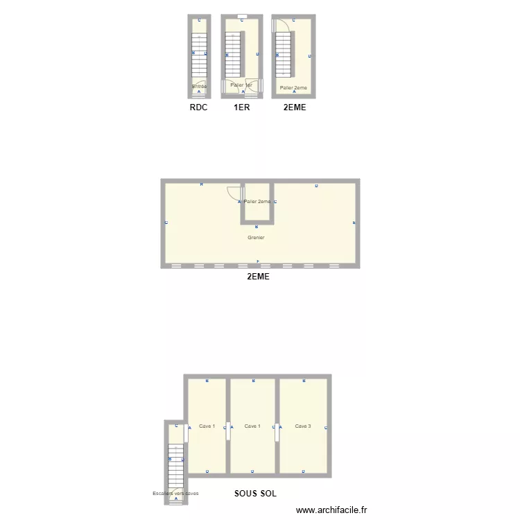 Communs chatillon p. Plan de 