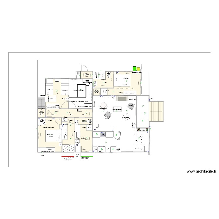 THARON plan cellier sdb + placard. Plan de 0 pièce et 0 m2
